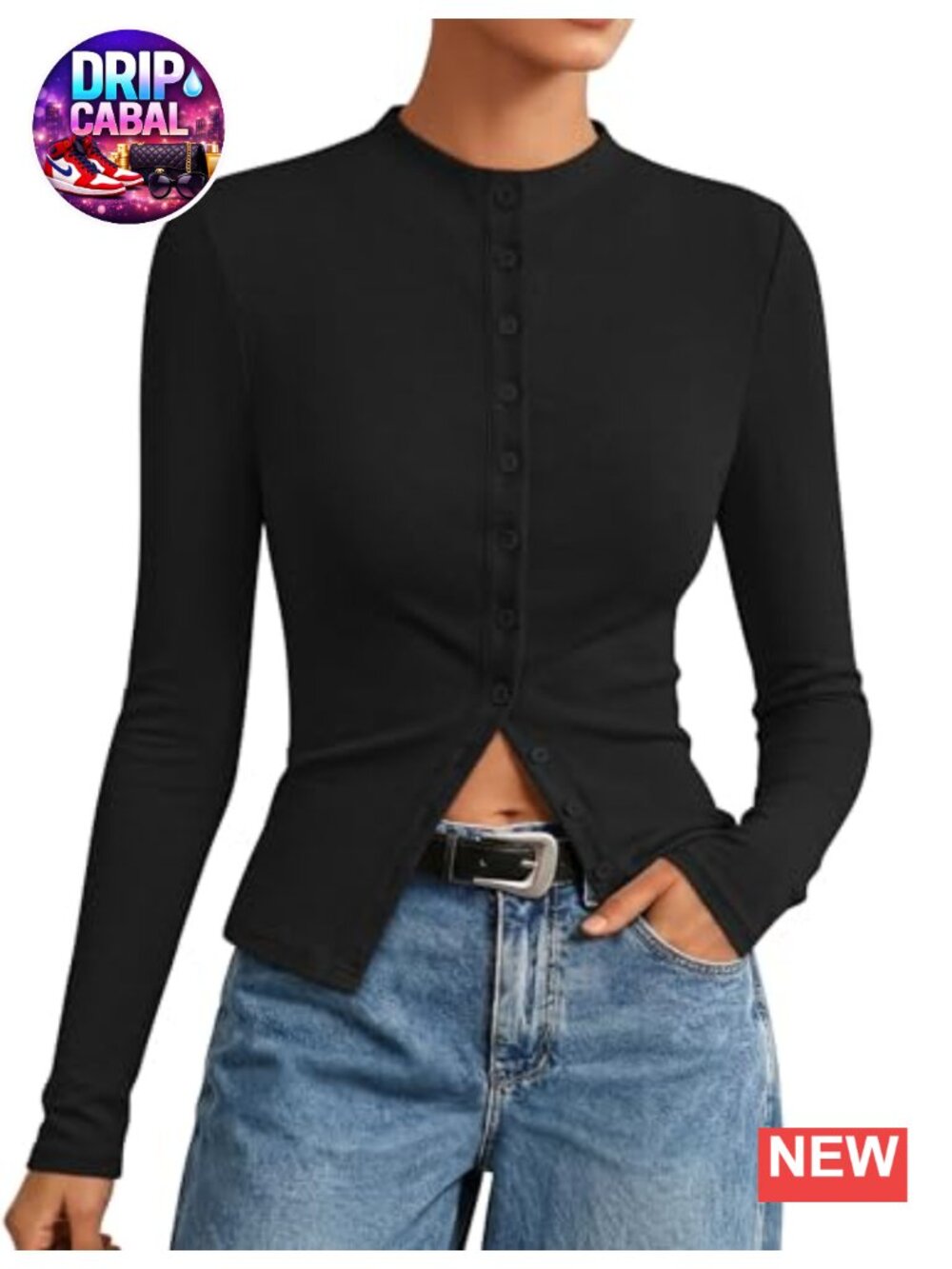 Mock Neck Lightweight Cardigan Button Front Slim Fit Knit Sweater